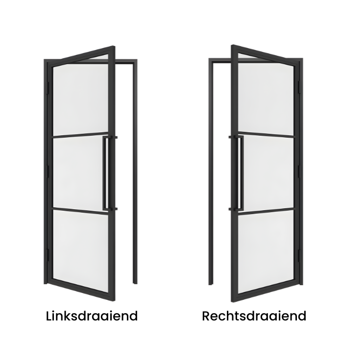 STALEN SCHARNIERDEUR CLEAR | 3-VAKS