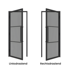STALEN SCHARNIERDEUR ROOKGLAS | 3-VAKS