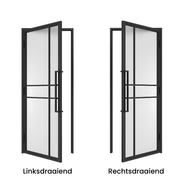 STALEN SCHARNIERDEUR MELKGLAS | PRESTIGE