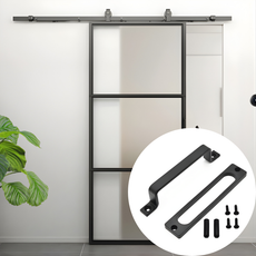 STALEN SCHUIFDEUR MELKGLAS | 3-VAKS