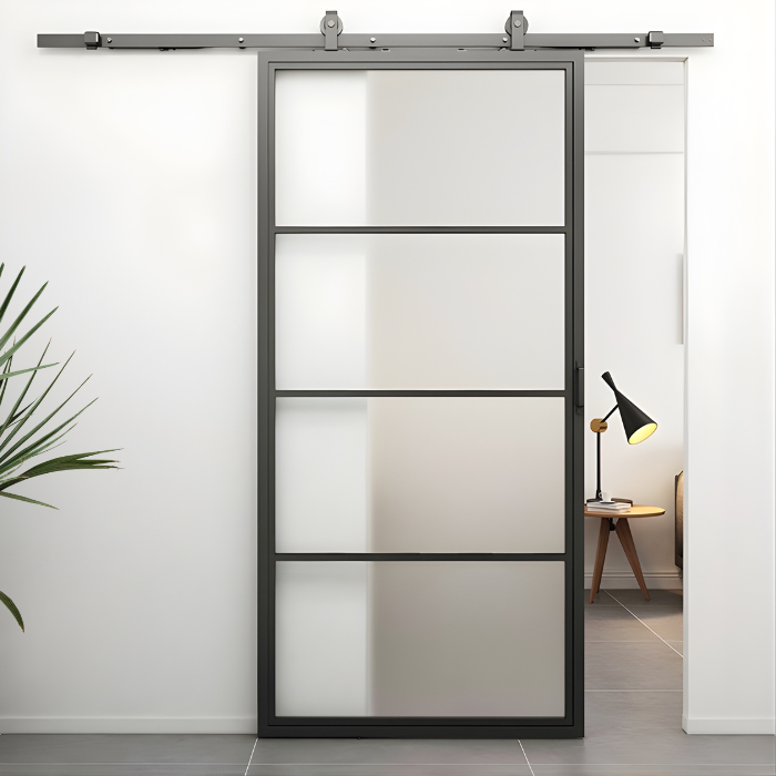 STALEN SCHUIFDEUR MELKGLAS | 4-VAKS