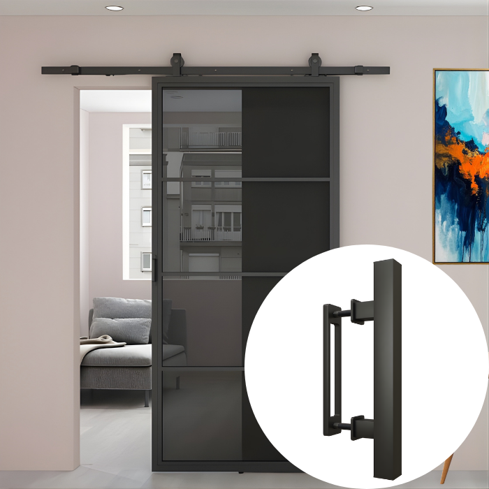 STALEN SCHUIFDEUR ROOKGLAS | 4-VAKS