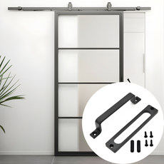 STALEN SCHUIFDEUR MELKGLAS | 4-VAKS