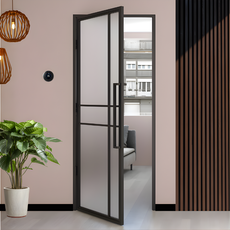 STALEN SCHARNIERDEUR MELKGLAS | PRESTIGE